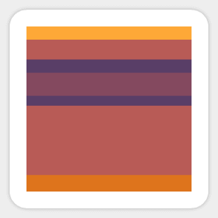 A tremendous assortment of Grape, Dark Mauve, Dark Salmon, Brownish Orange and Yellow Orange stripes. Sticker